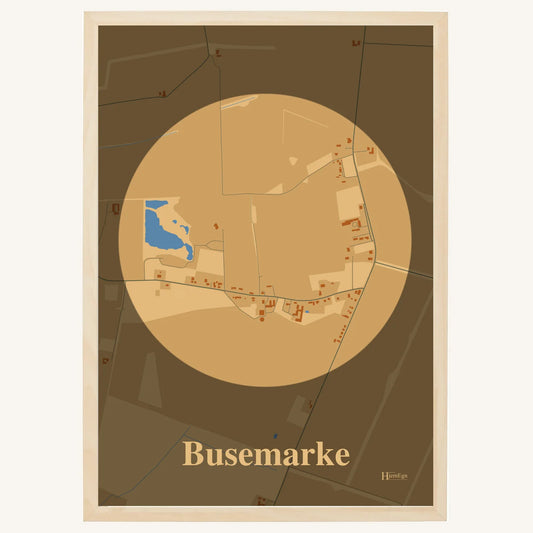 Busemarke plakat – Centrum 2026 – Lys pastel brun