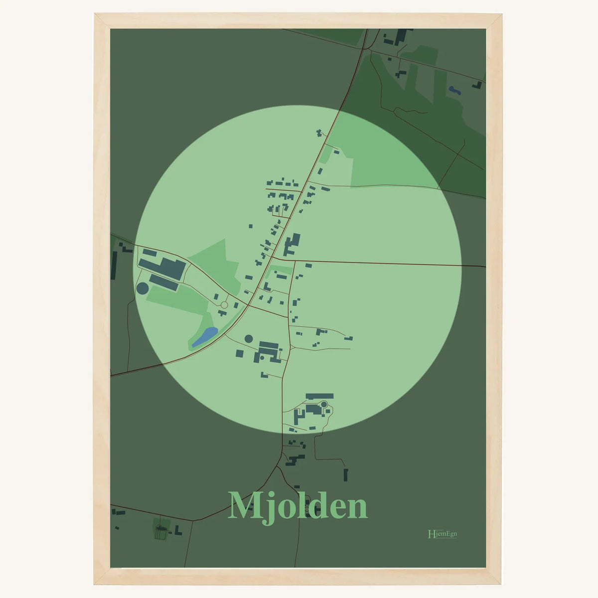 Mjolden plakat – Centrum 2026 – Lys pastel grøn