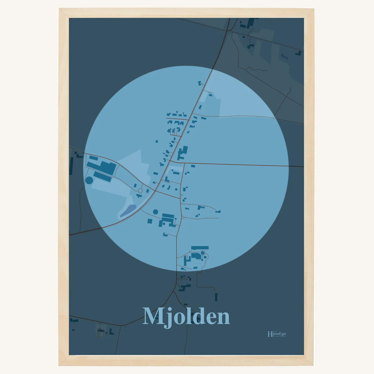 Mjolden plakat – Centrum 2026 – Lys pastel blå