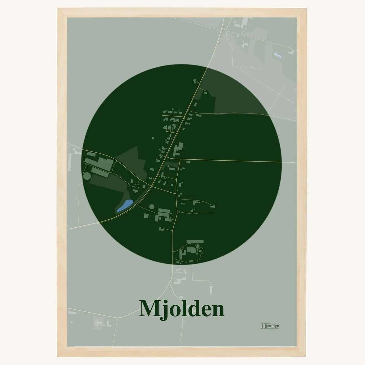 Mjolden plakat – Centrum 2026 – Mørk grøn