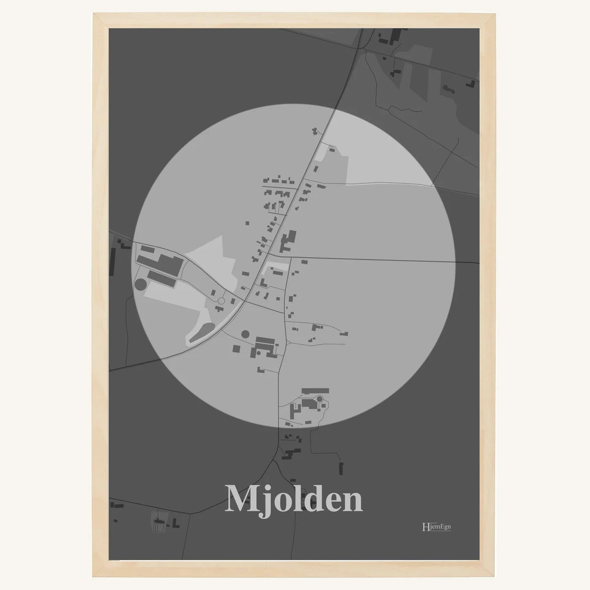 Mjolden plakat – Centrum 2026 – Lys pastel grå