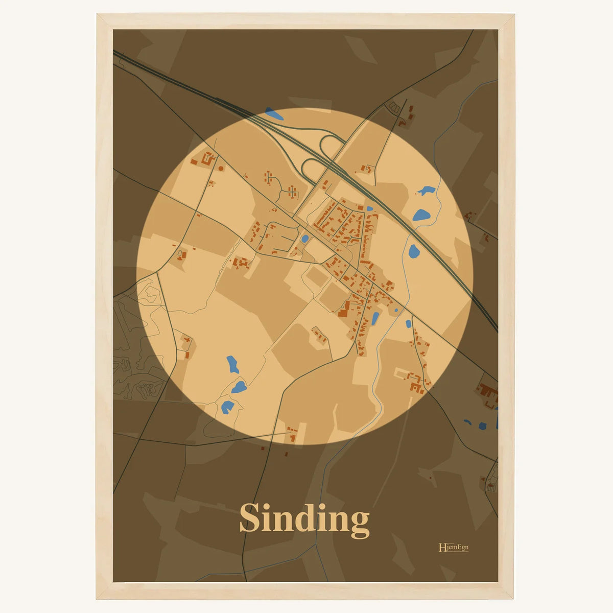 Sinding plakat – Centrum 2026 – Lys pastel brun