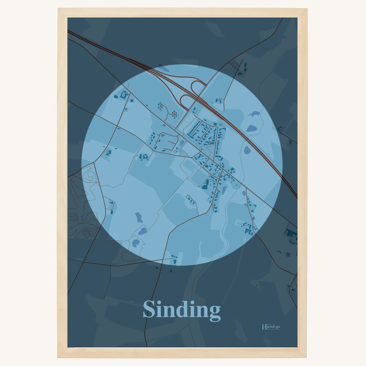Sinding plakat – Centrum 2026 – Lys pastel blå