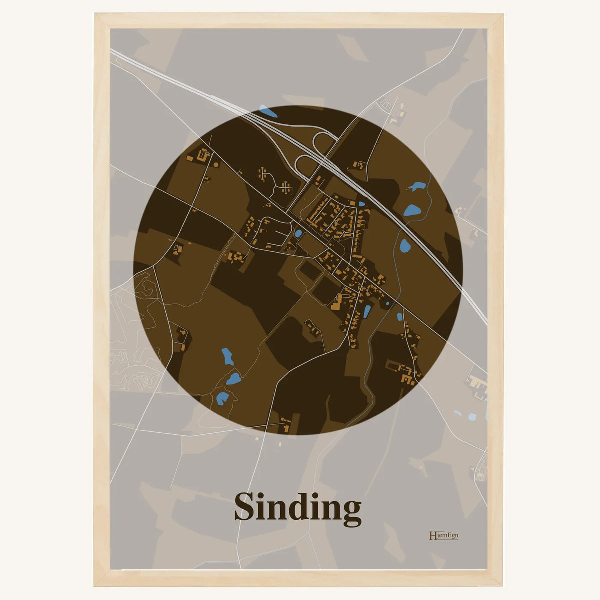 Sinding plakat – Centrum 2026 – Mørk brun
