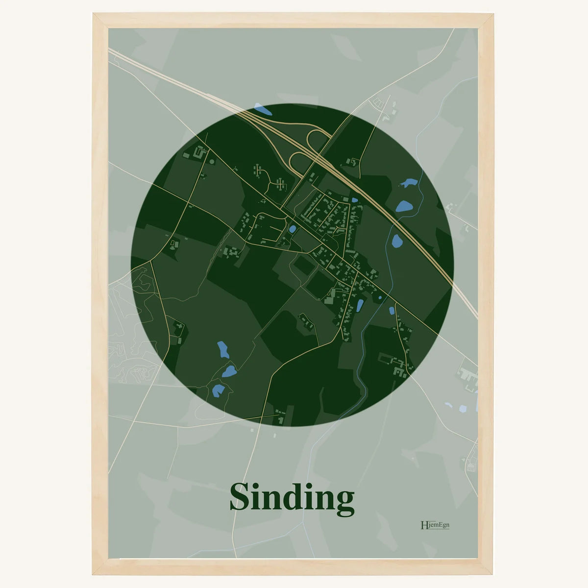 Sinding plakat – Centrum 2026 – Mørk grøn