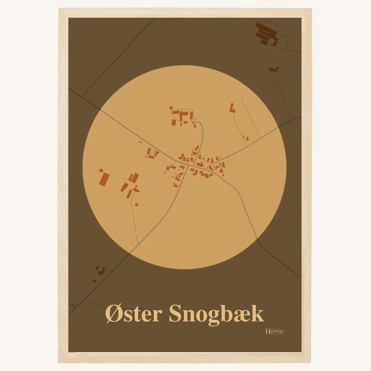 Øster Snogbæk plakat – Centrum 2026 – Lys pastel brun