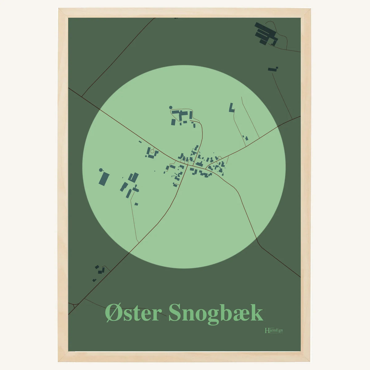 Øster Snogbæk plakat – Centrum 2026 – Lys pastel grøn