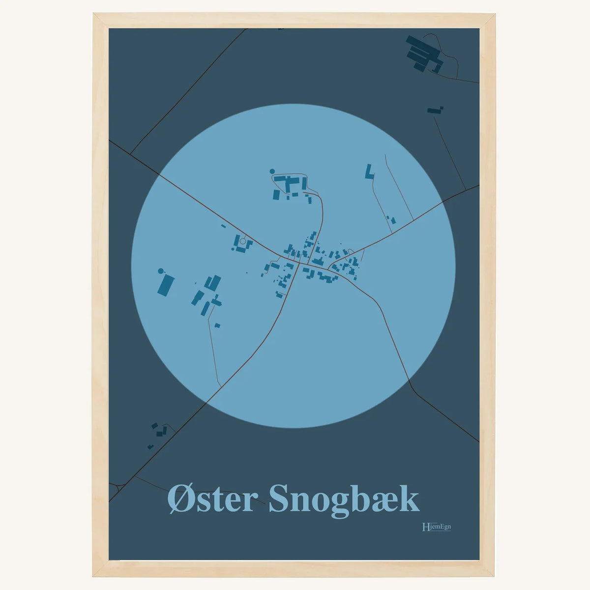 Øster Snogbæk plakat – Centrum 2026 – Lys pastel blå