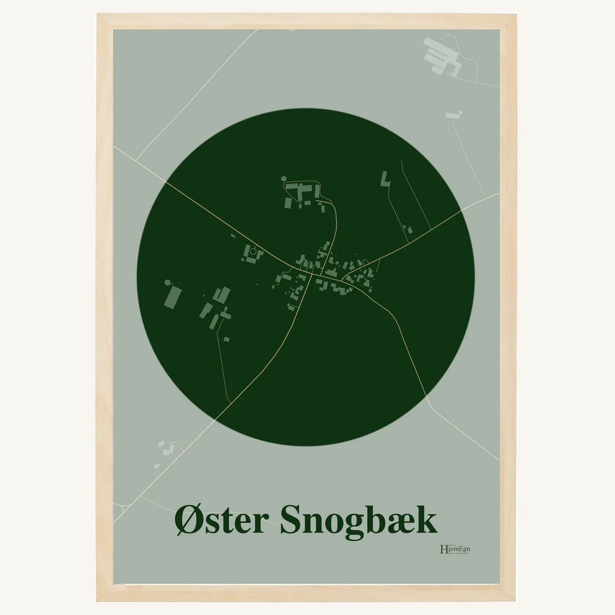 Øster Snogbæk plakat – Centrum 2026 – Mørk grøn