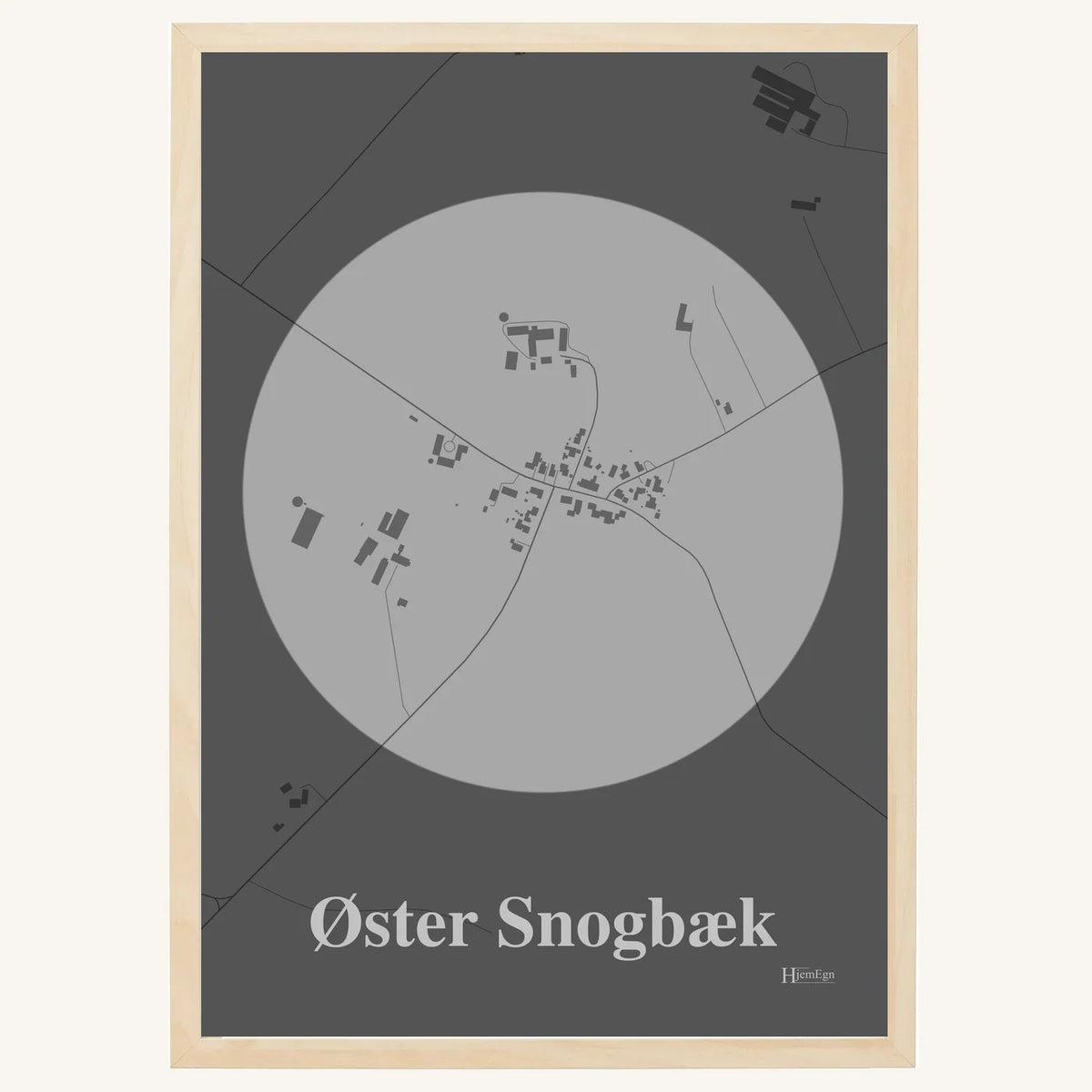 Øster Snogbæk plakat – Centrum 2026 – Lys pastel grå