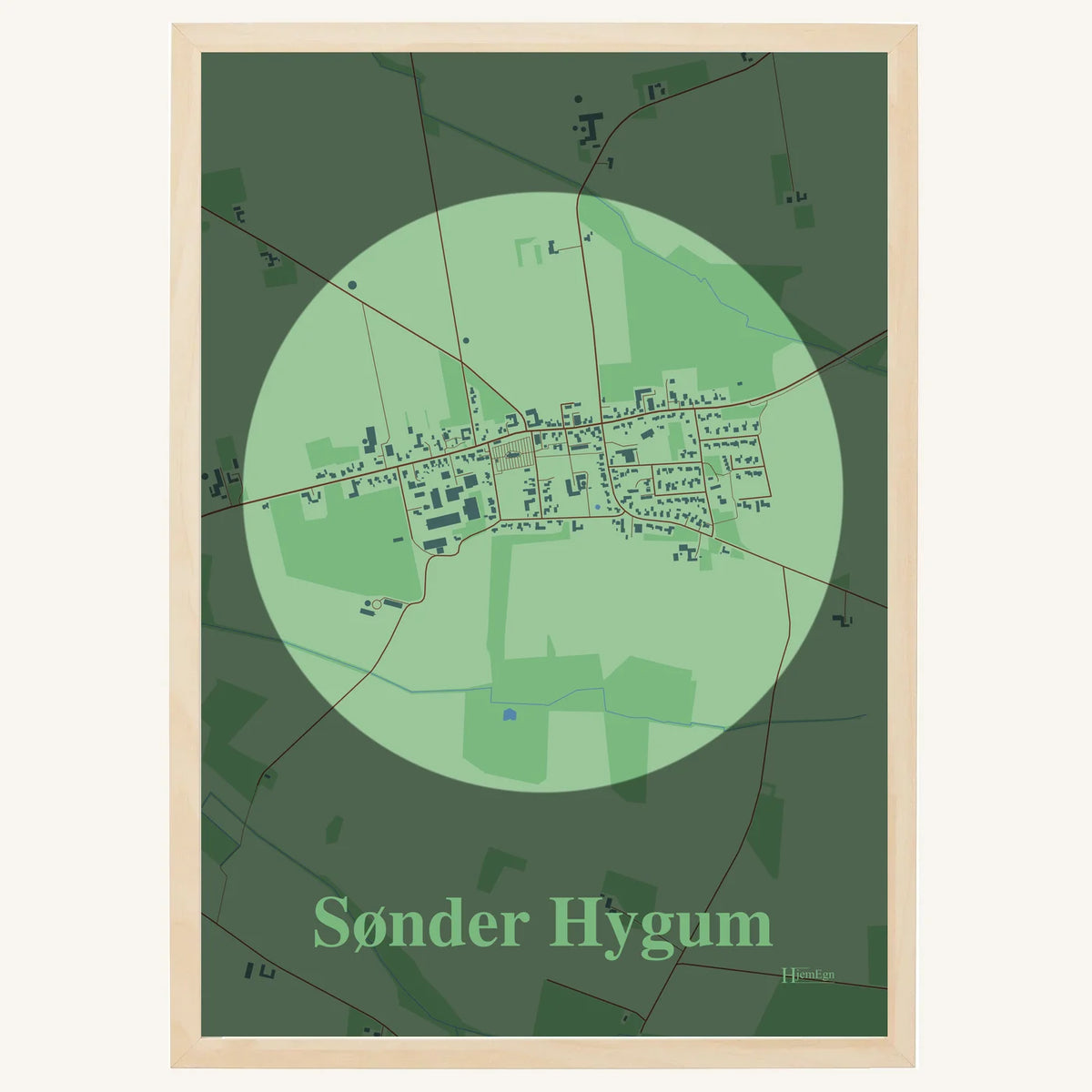 Sønder Hygum plakat – Centrum 2026 – Lys pastel grøn