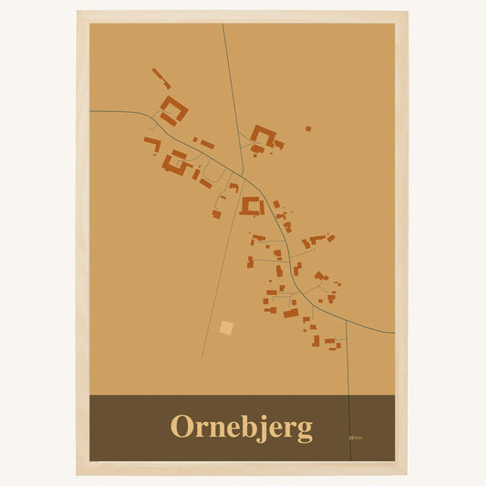 Ornebjerg plakat – Firkantet 2026 – Lys pastel brun