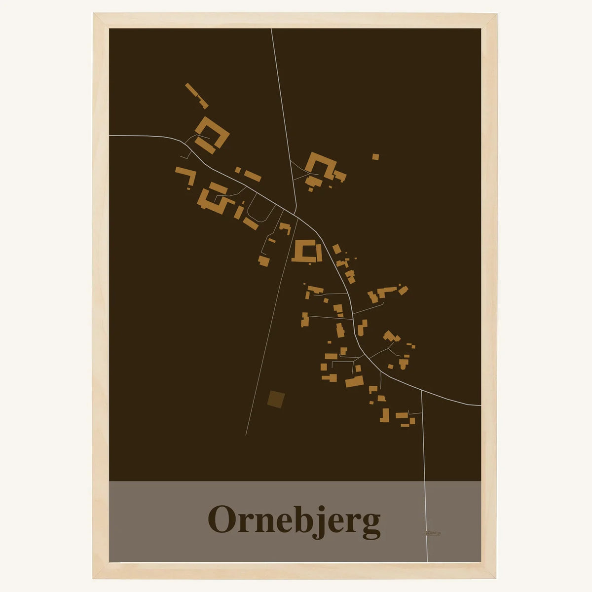 Ornebjerg plakat – Firkantet 2026 – Mørk brun