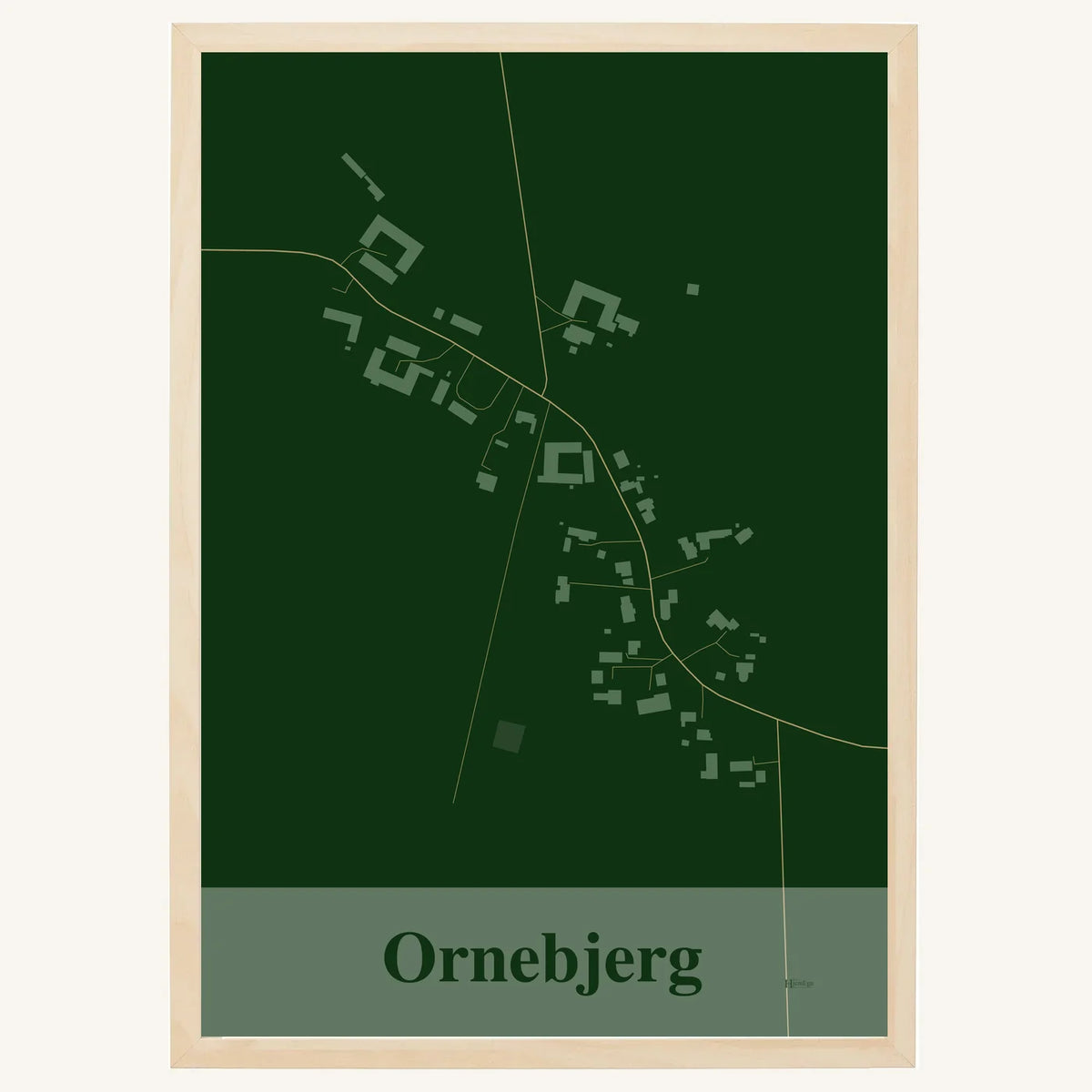 Ornebjerg plakat – Firkantet 2026 – Mørk grøn