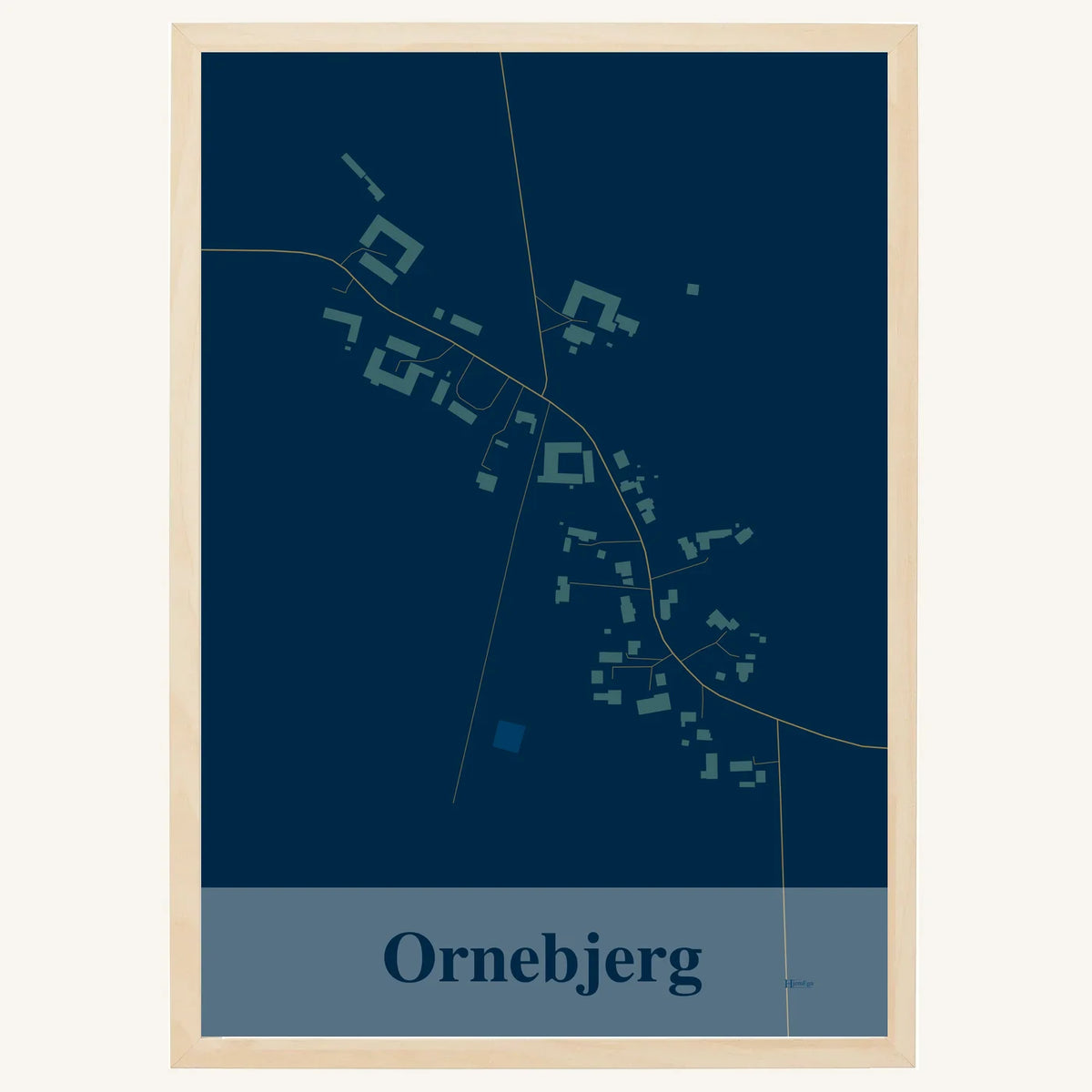 Ornebjerg plakat – Firkantet 2026 – Mørk blå