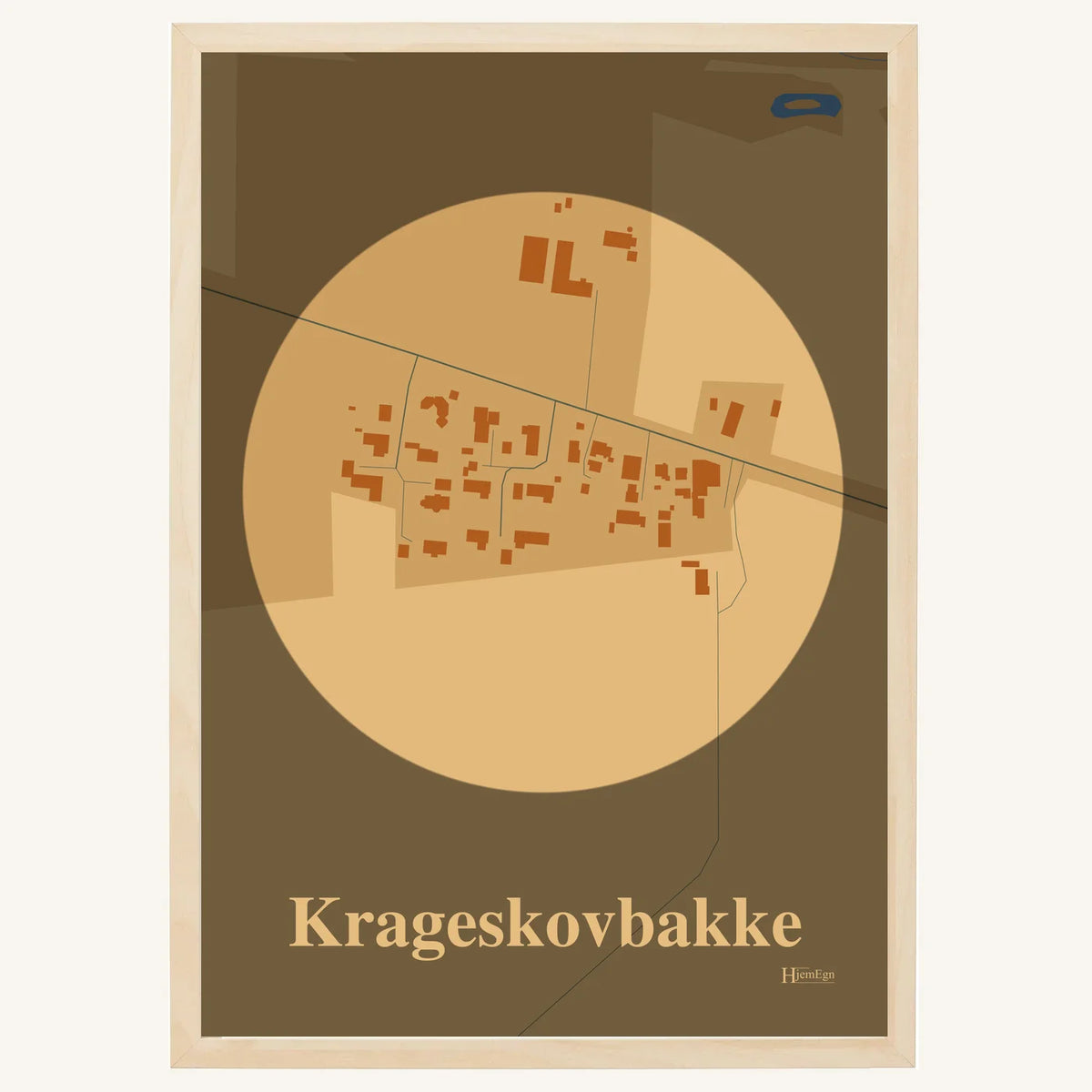 Krageskovbakke plakat – Centrum 2026 – Lys pastel brun