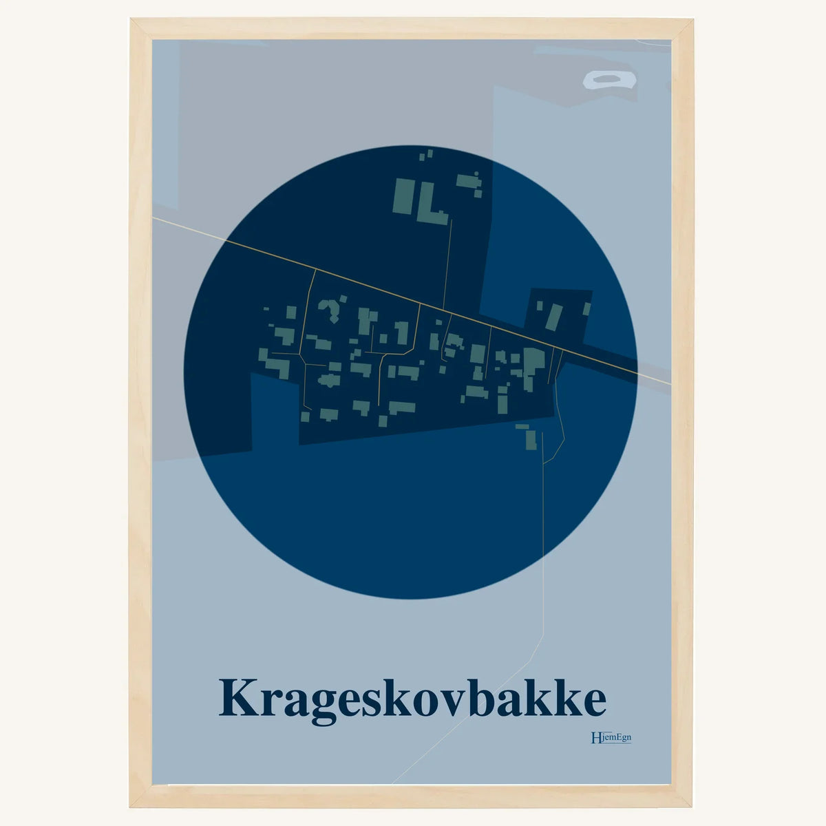 Krageskovbakke plakat – Centrum 2026 – Mørk blå