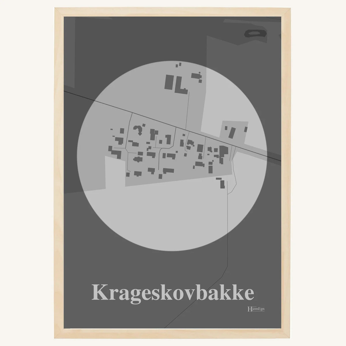 Krageskovbakke plakat – Centrum 2026 – Lys pastel grå