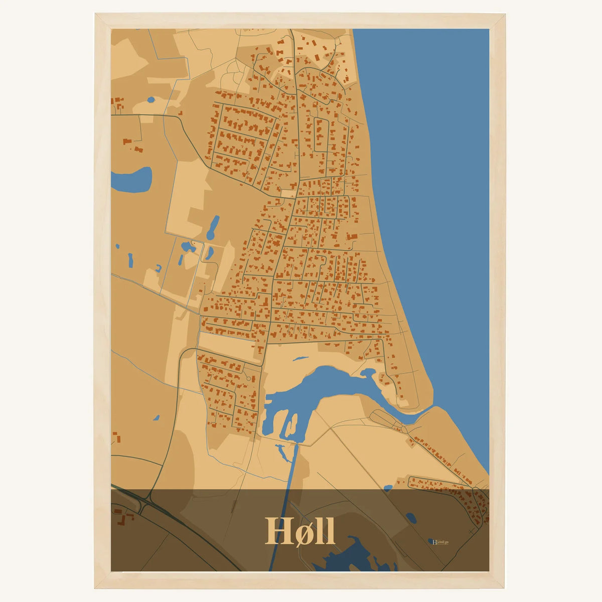 Høll plakat – Firkantet 2026 – Lys pastel brun