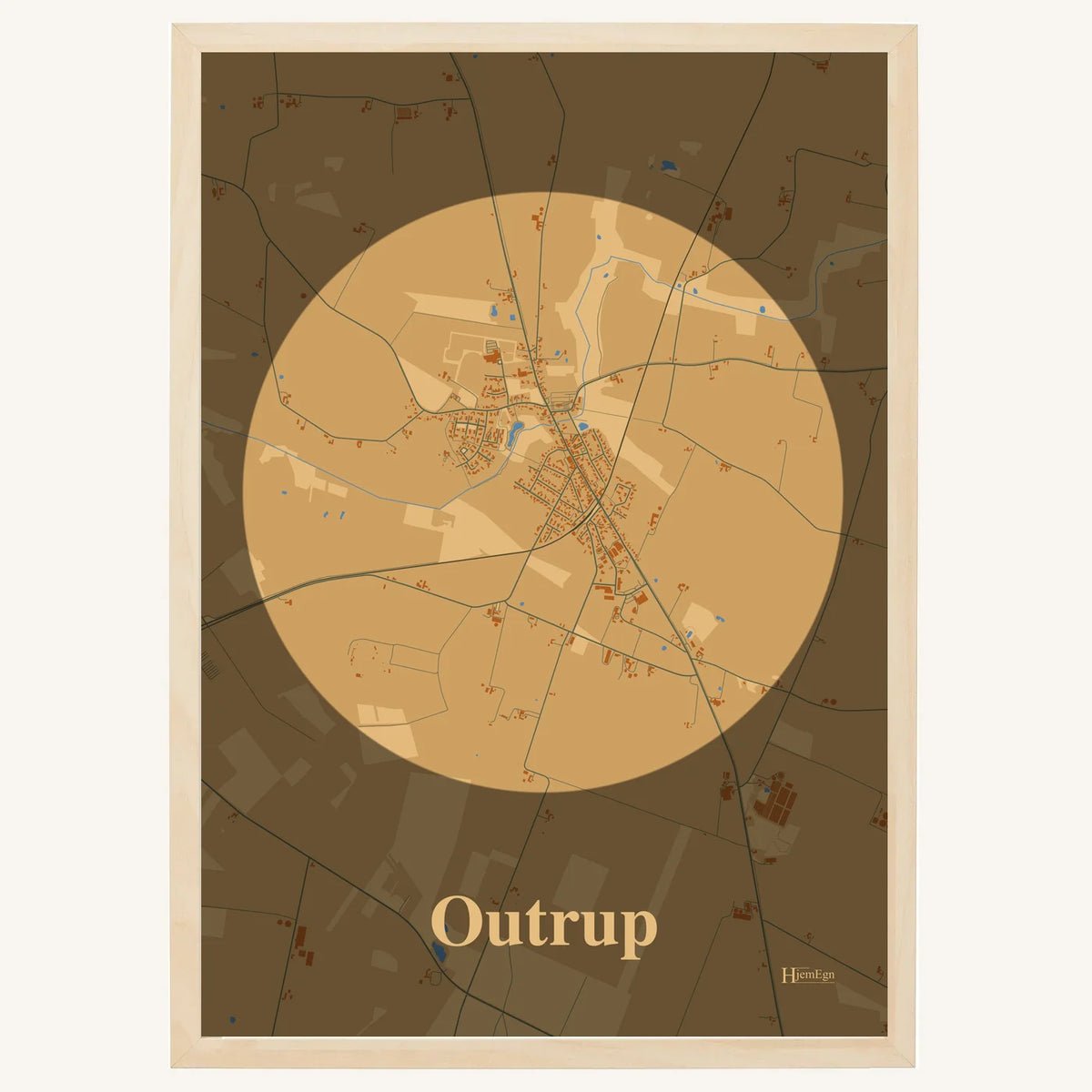 Outrup plakat – Centrum 2026 – Lys pastel brun
