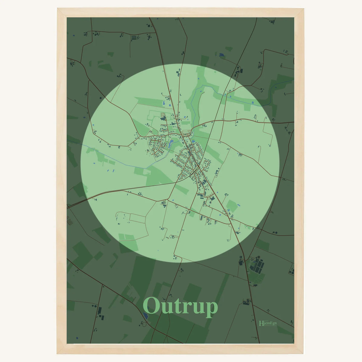 Outrup plakat – Centrum 2026 – Lys pastel grøn