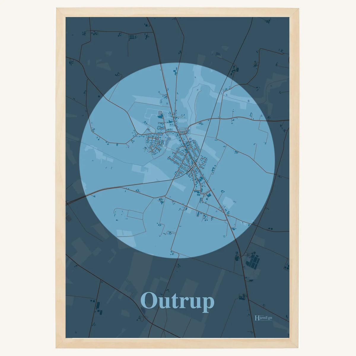 Outrup plakat – Centrum 2026 – Lys pastel blå