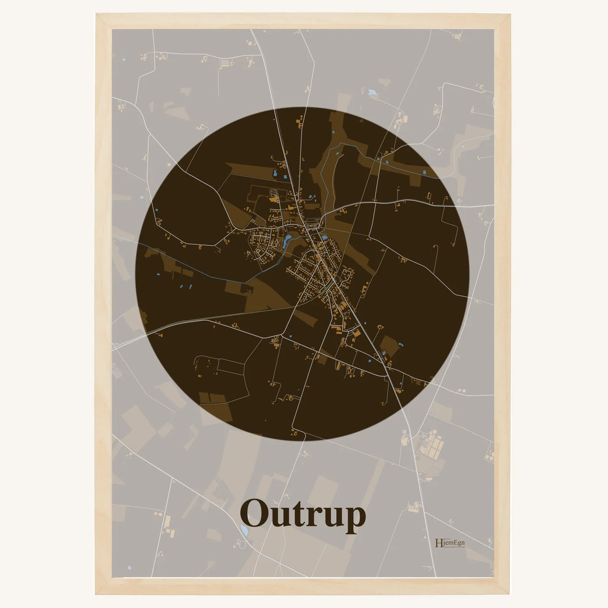 Outrup plakat – Centrum 2026 – Mørk brun