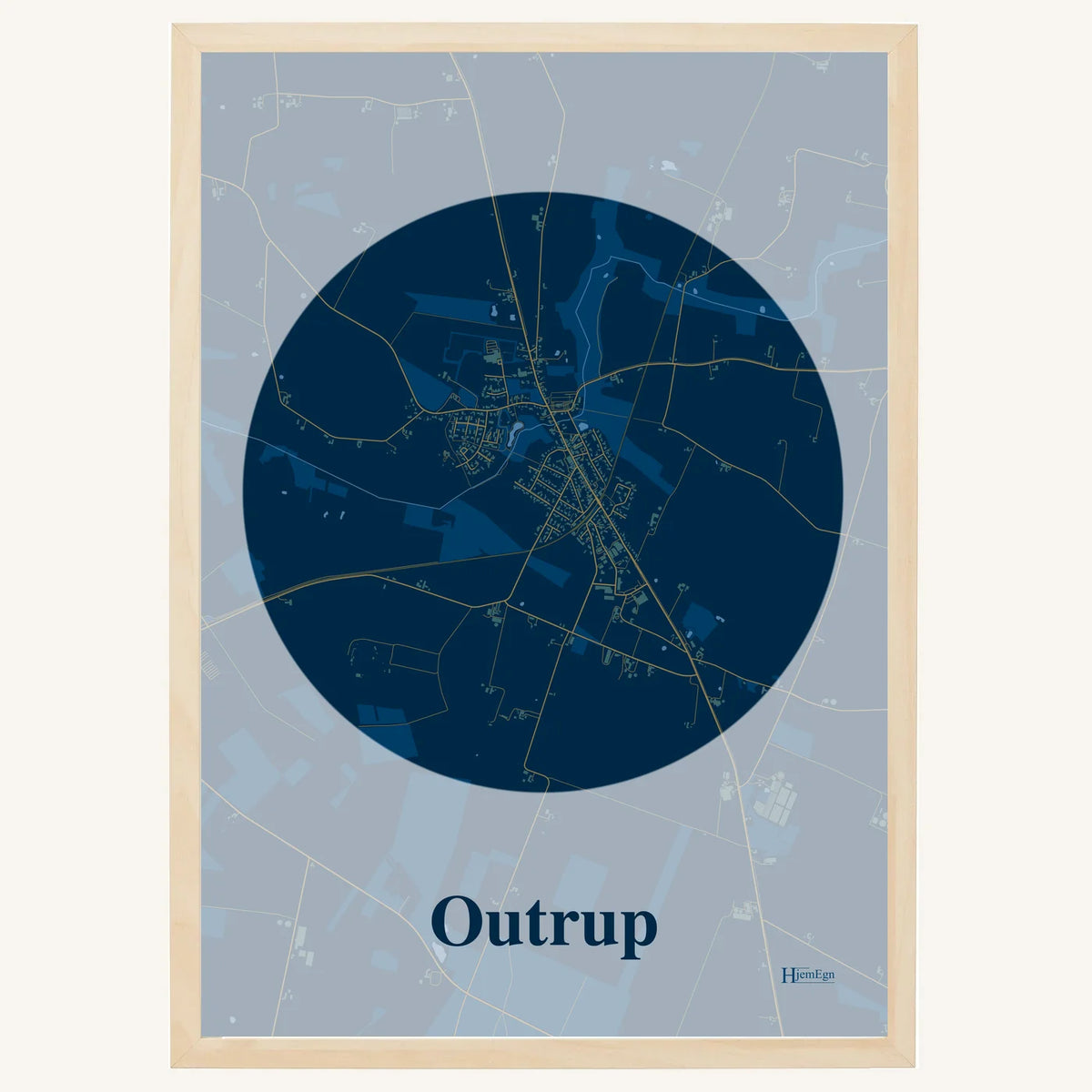 Outrup plakat – Centrum 2026 – Mørk blå