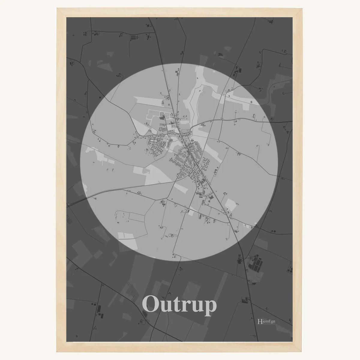 Outrup plakat – Centrum 2026 – Lys pastel grå