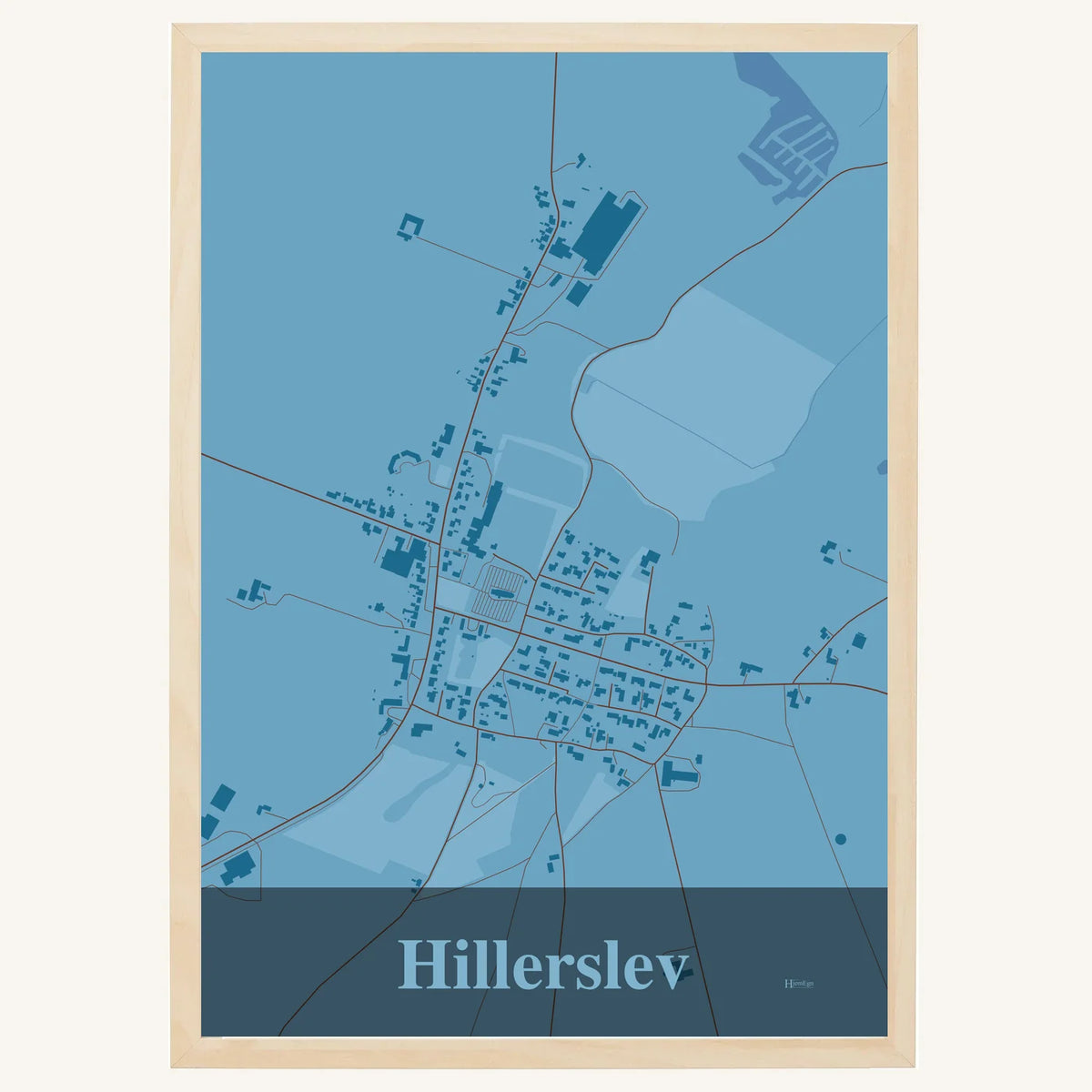 Hillerslev plakat – Firkantet 2026 – Lys pastel blå