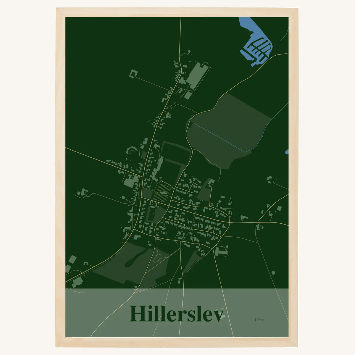 Hillerslev plakat – Firkantet 2026 – Mørk grøn