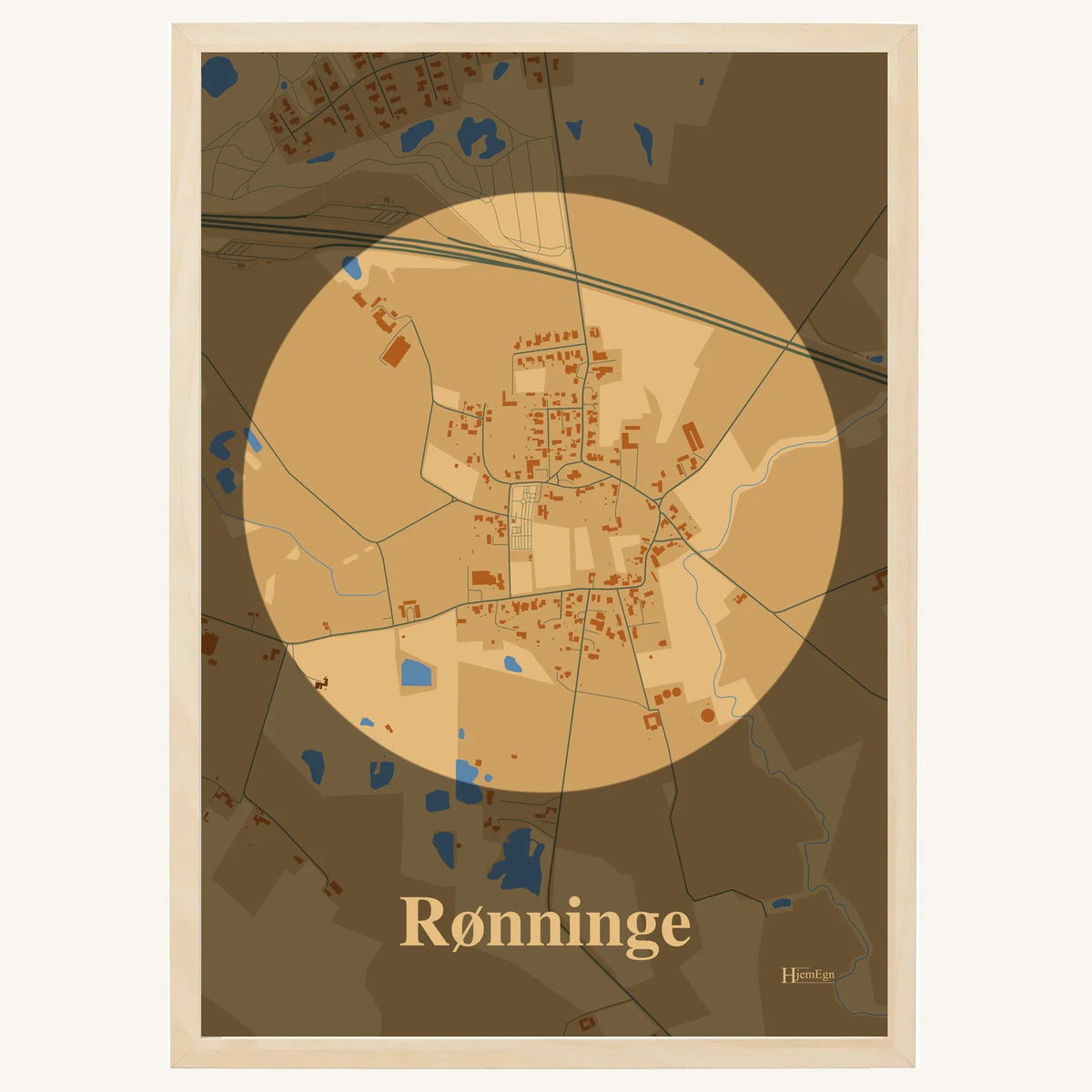 Rønninge plakat – Centrum 2026 – Lys pastel brun