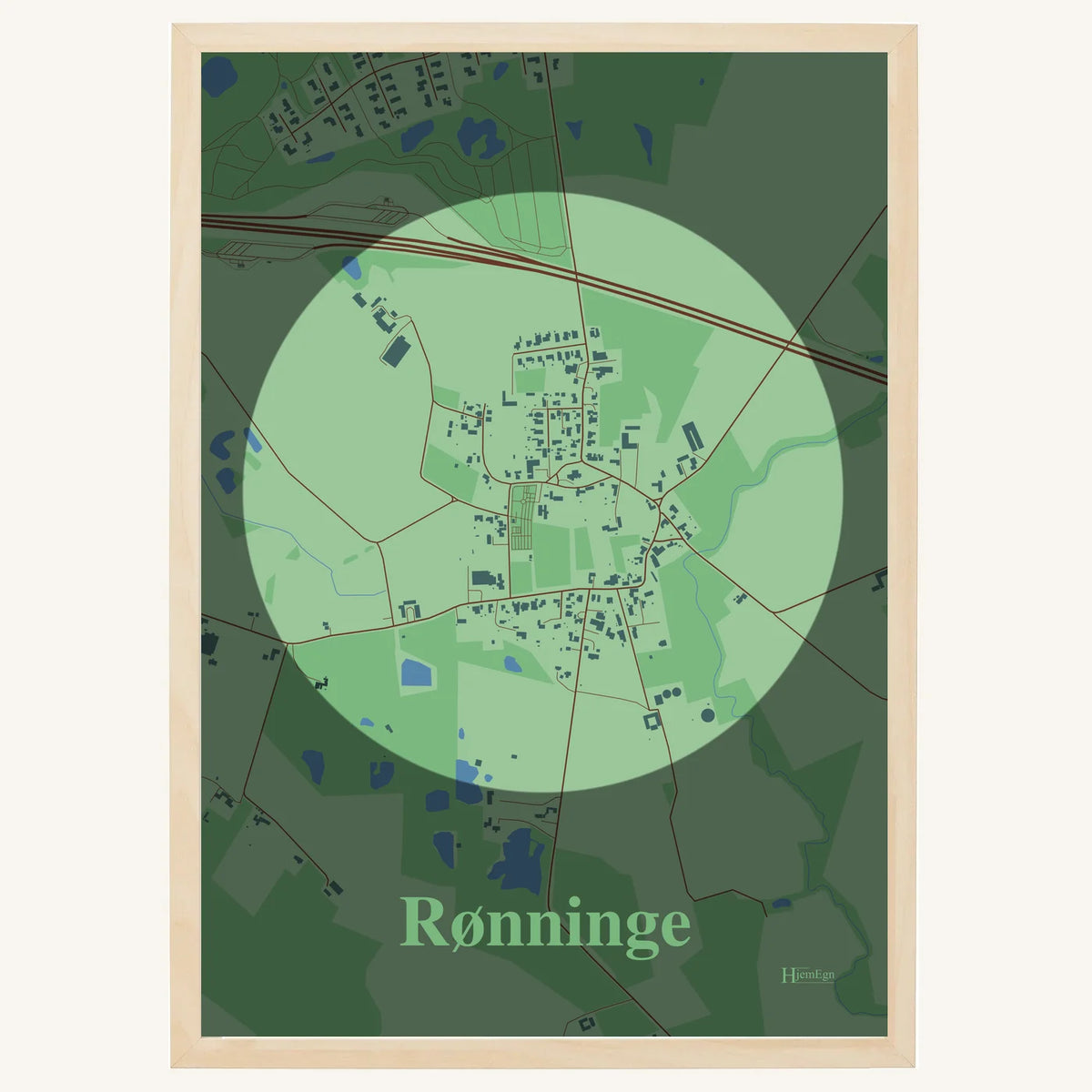 Rønninge plakat – Centrum 2026 – Lys pastel grøn