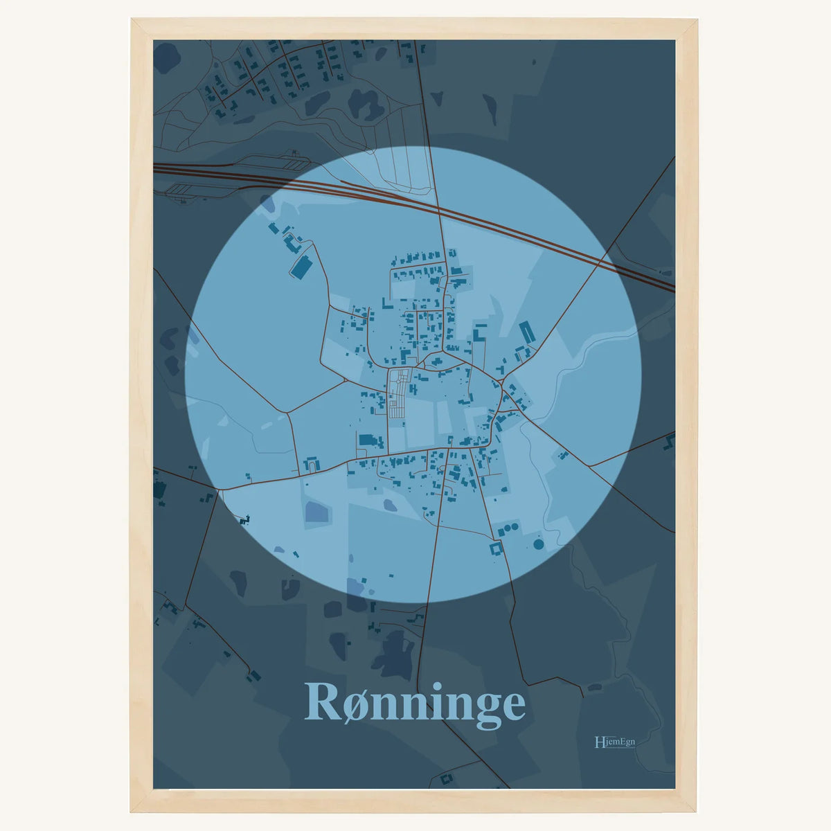 Rønninge plakat – Centrum 2026 – Lys pastel blå