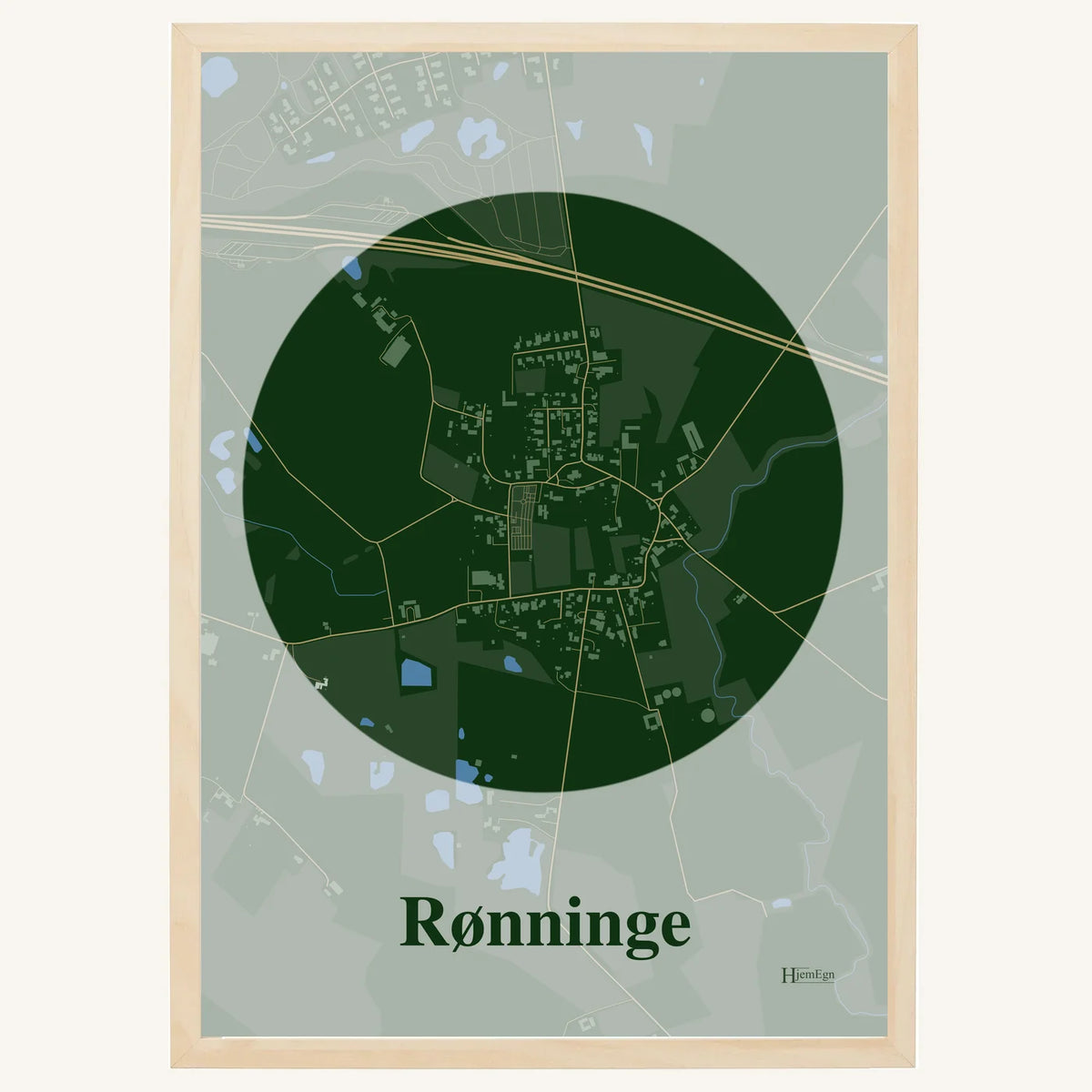 Rønninge plakat – Centrum 2026 – Mørk grøn