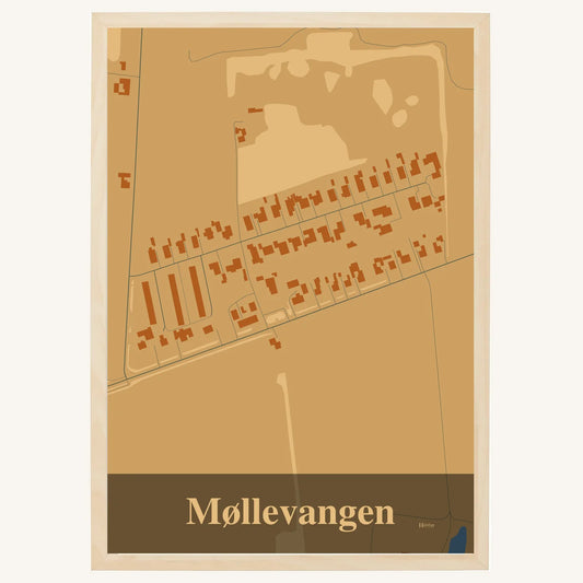 Møllevangen plakat – Firkantet 2026 – Lys pastel brun