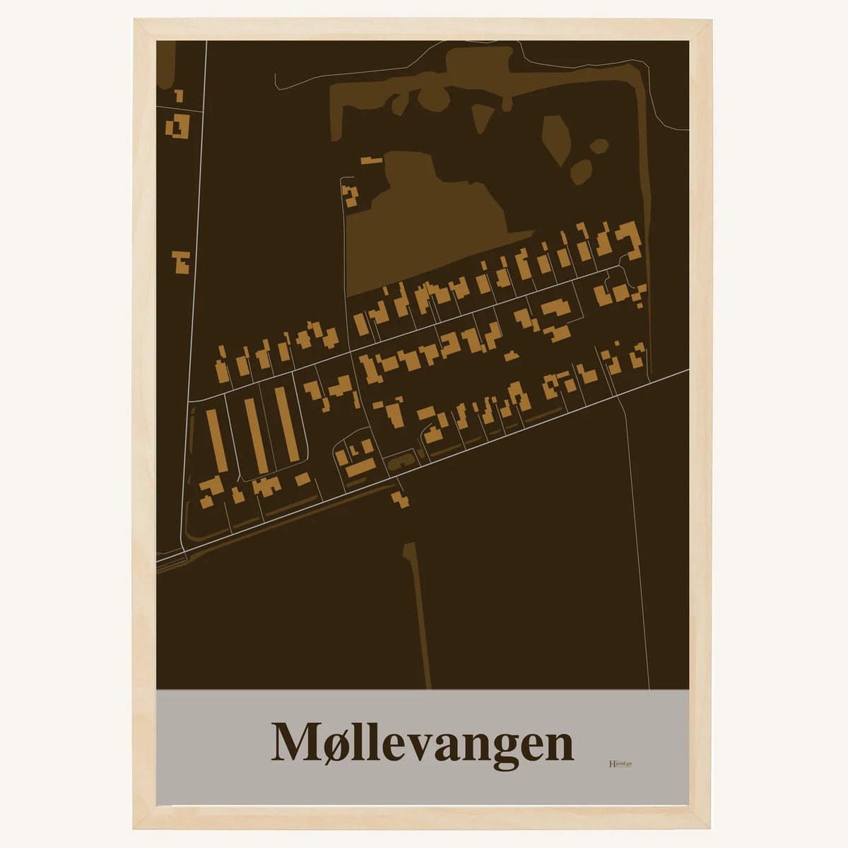 Møllevangen plakat – Firkantet 2026 – Mørk brun