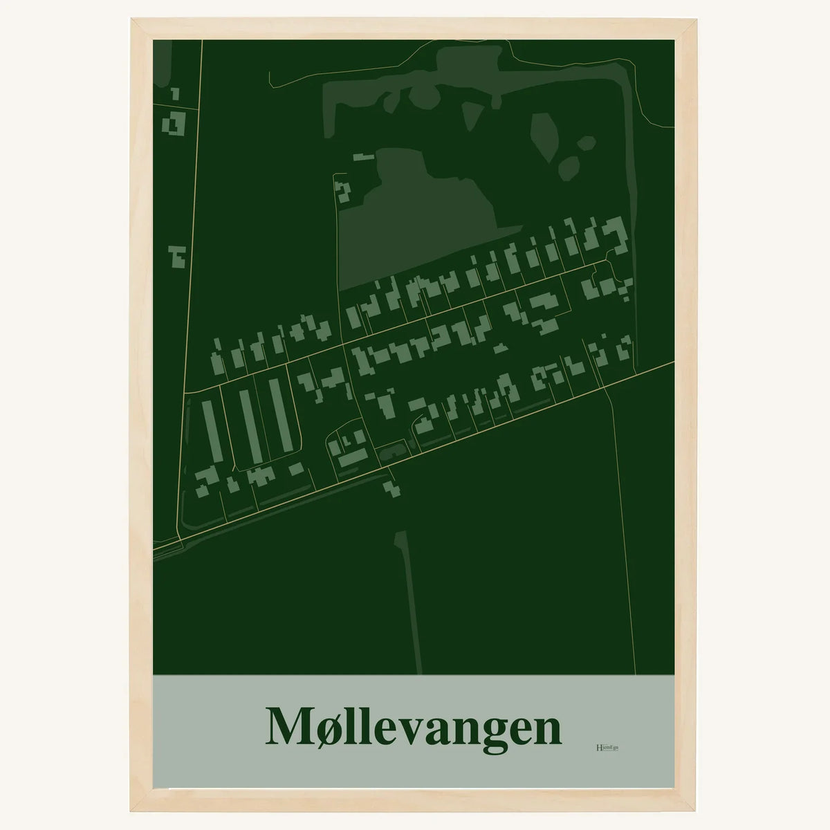 Møllevangen plakat – Firkantet 2026 – Mørk grøn