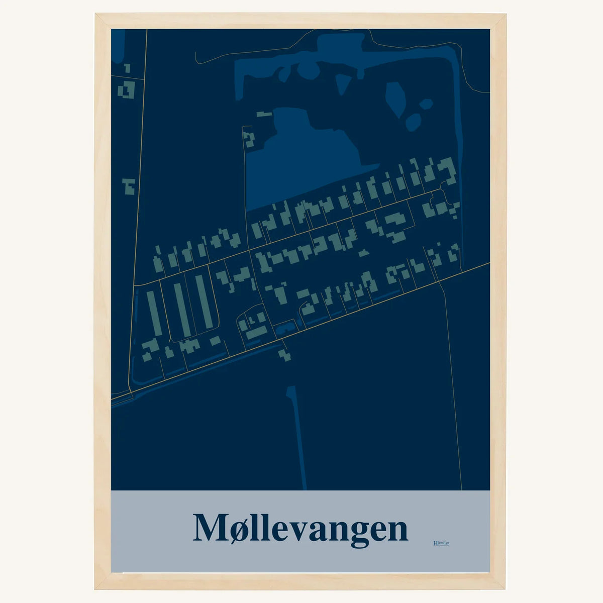 Møllevangen plakat – Firkantet 2026 – Mørk blå