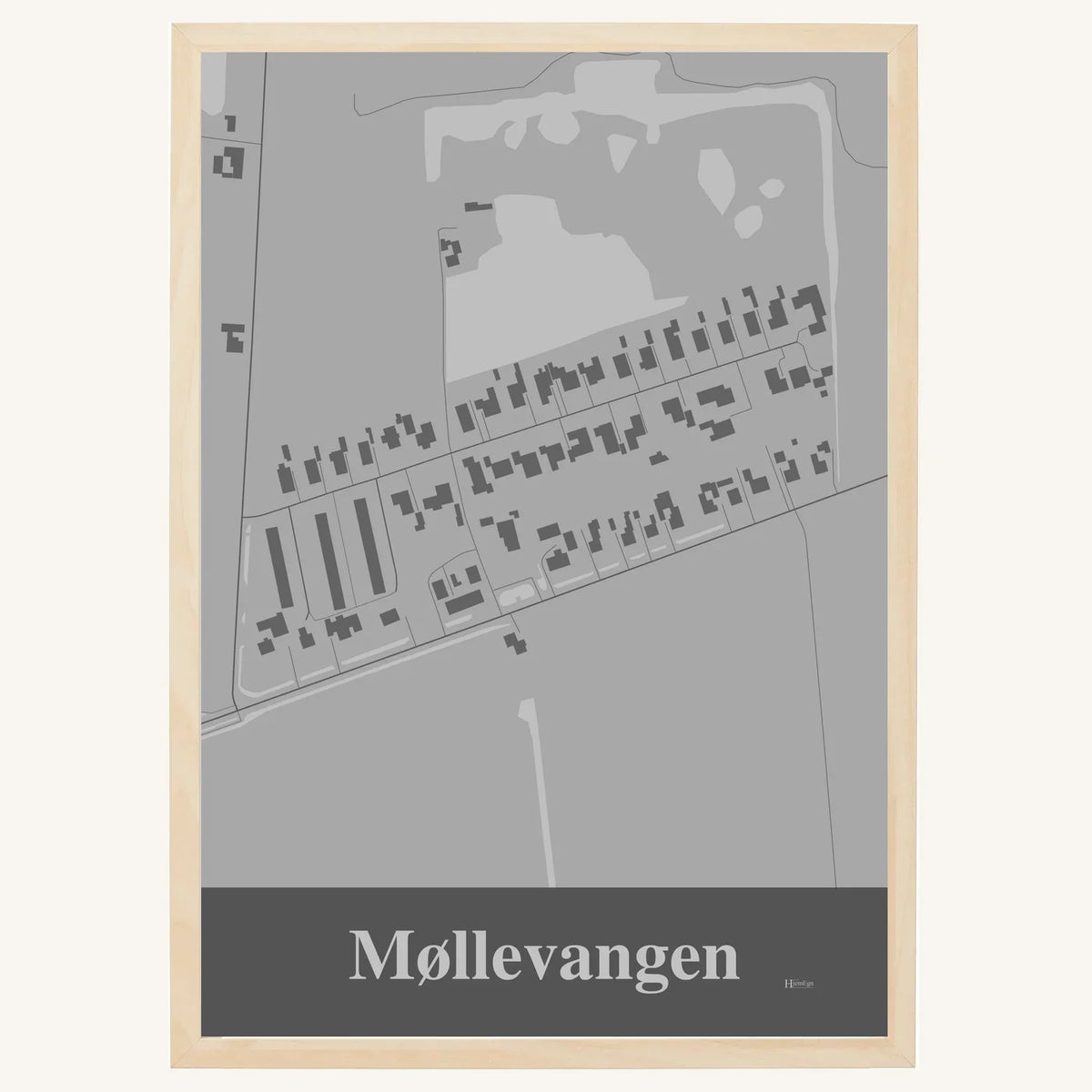 Møllevangen plakat – Firkantet 2026 – Lys pastel grå