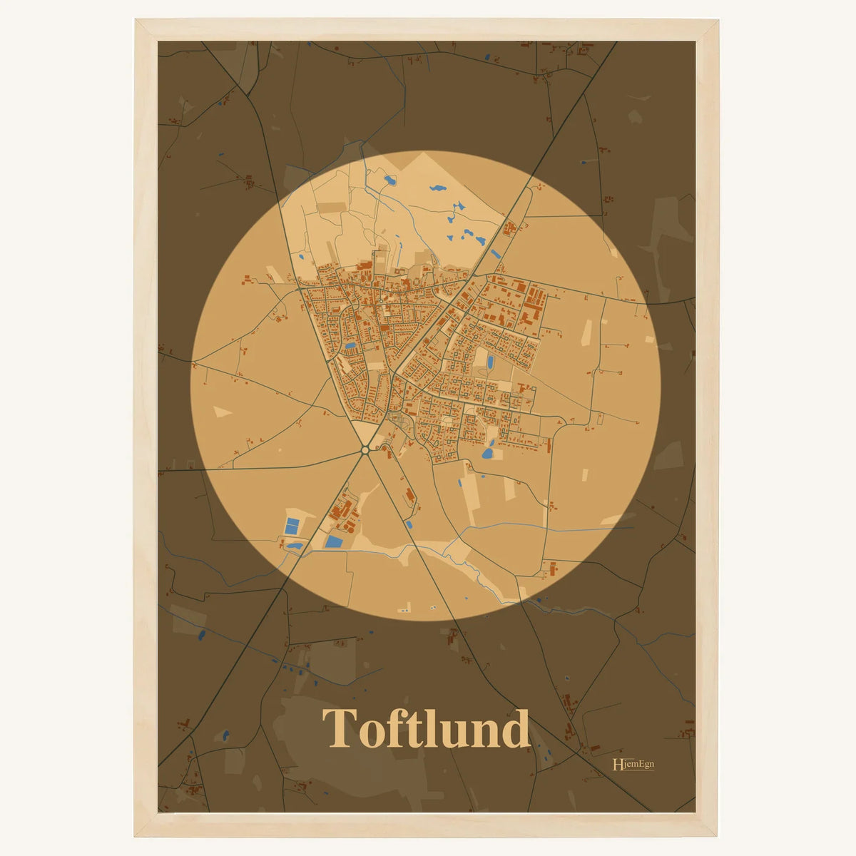 Toftlund plakat – Centrum 2026 – Lys pastel brun