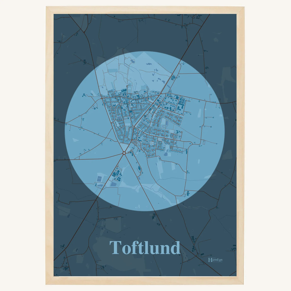 Toftlund plakat – Centrum 2026 – Lys pastel blå
