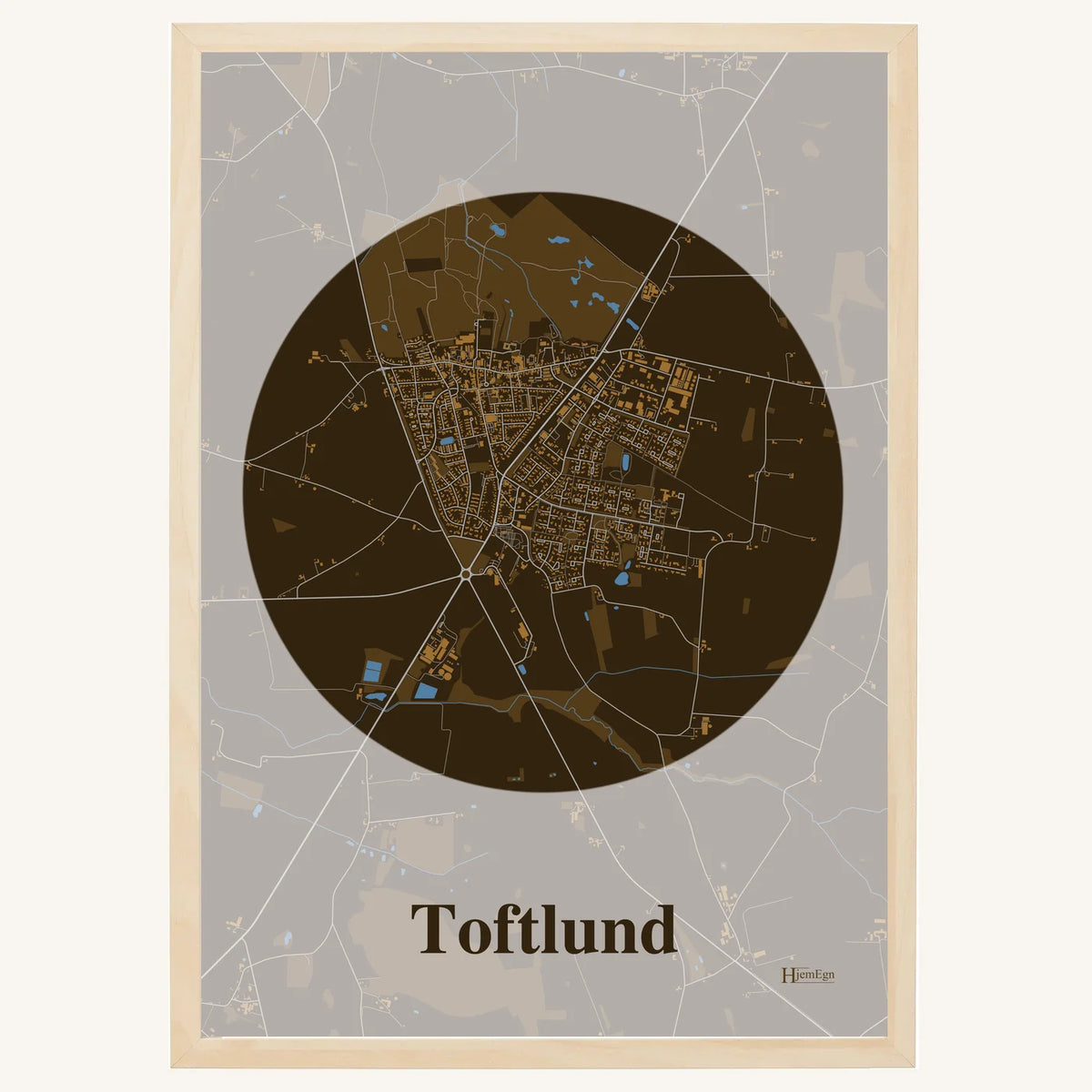 Toftlund plakat – Centrum 2026 – Mørk brun