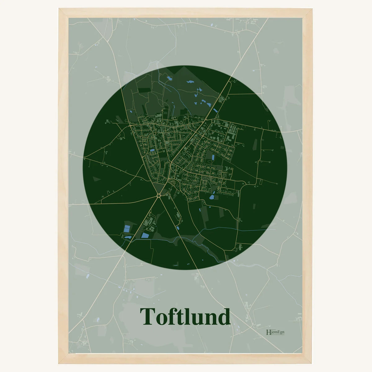Toftlund plakat – Centrum 2026 – Mørk grøn