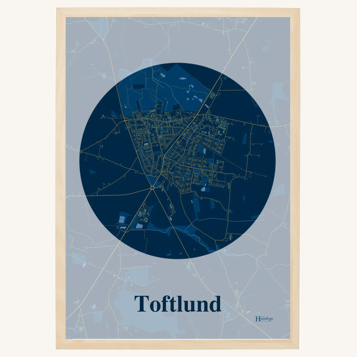 Toftlund plakat – Centrum 2026 – Mørk blå