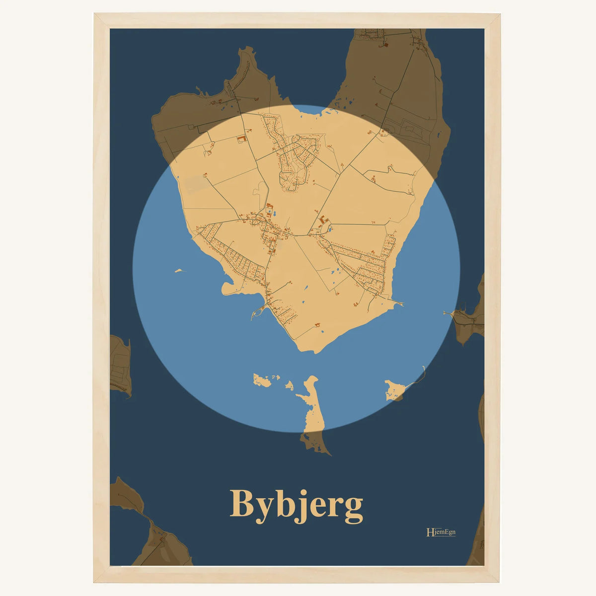 Bybjerg plakat – Centrum 2026 – Lys pastel brun