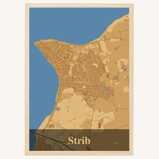 Strib Plakat – Lys pastel brun