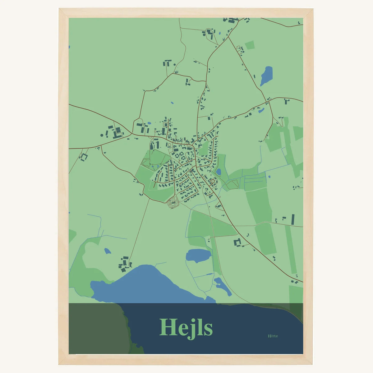 Hejls plakat – Firkantet 2026 – Lys pastel grøn