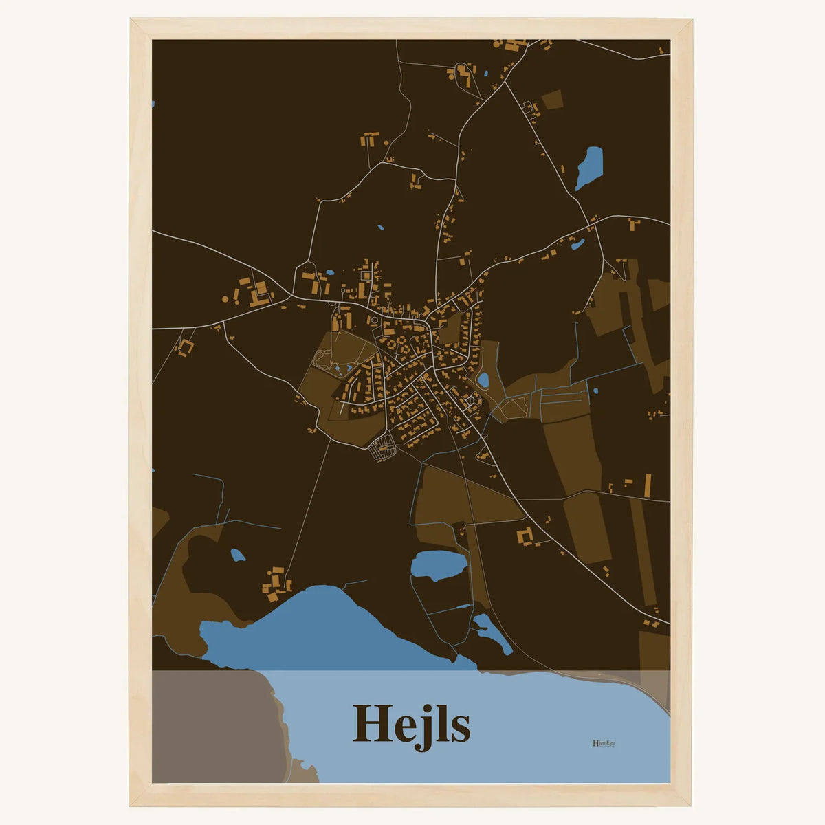 Hejls plakat – Firkantet 2026 – Mørk brun