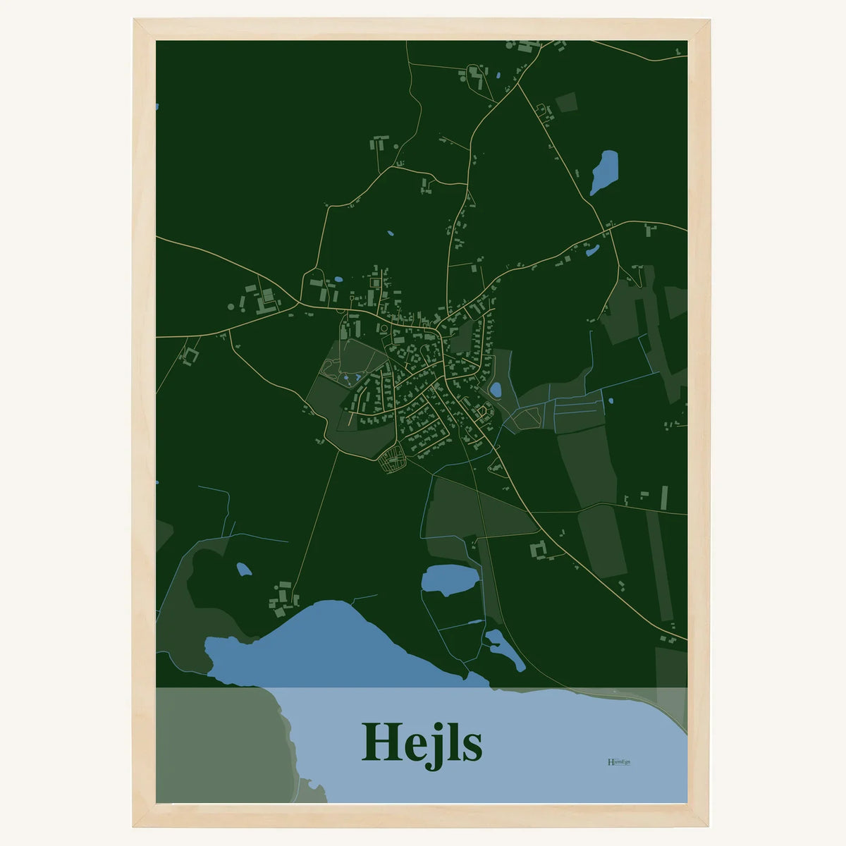 Hejls plakat – Firkantet 2026 – Mørk grøn